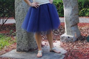 blue tulle skirt