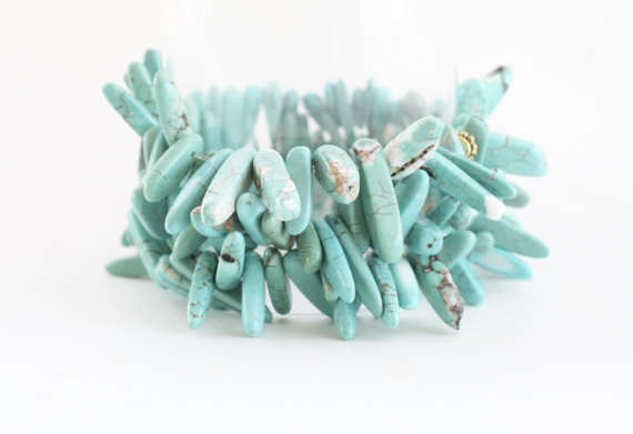 turquoise spike bracelet