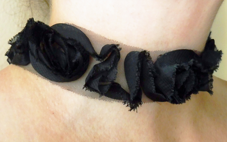 Black lace choker necklaces